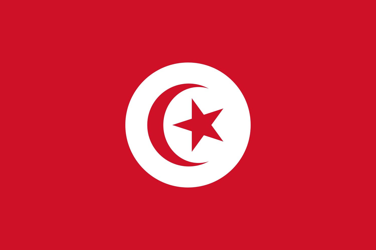 Drapeau Beylik de Tunis historique 1831–1881 en tissu haut de gamme