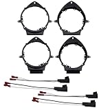 DKMUS 6.5'/6.75' Speaker Mounting Adapter for GMC Chevrolet Caddilac Pontiac Buick Hummer with Wiring Harness (2X Pairs)