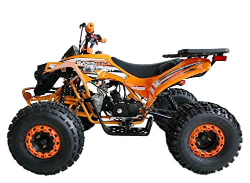 HHH ATV 125cc ATV Quad Youth Utility Style ATV 125cc ATV Fully Automatic with Reverse Gas ATV 4 Wheeler ATVs Quads Big 19/18 inch Tires (Orange) - Image 4