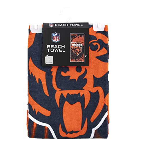 Image of Northwest NFL Chicago Bears Unisex-Adult Beach Towel, 30 inch x 60 inch, Psychedelic