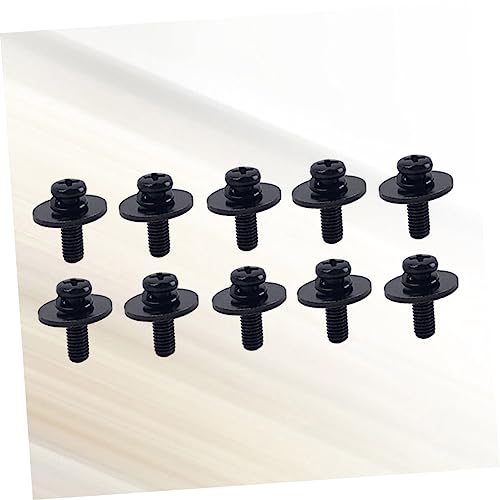 10 piezas de tornillos de fijación negros para tambor con arandelas para accesorios de montaje de tensores de tambor miniatura 4