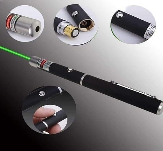 Image of Care 4 Ultra Powerful Green Laser Light Pen Beam for Presentation with Adjustable Cap to Change Project Design | 2000 Metres Laser Pointer Pen, Long Range | Extra Disco Light Effect