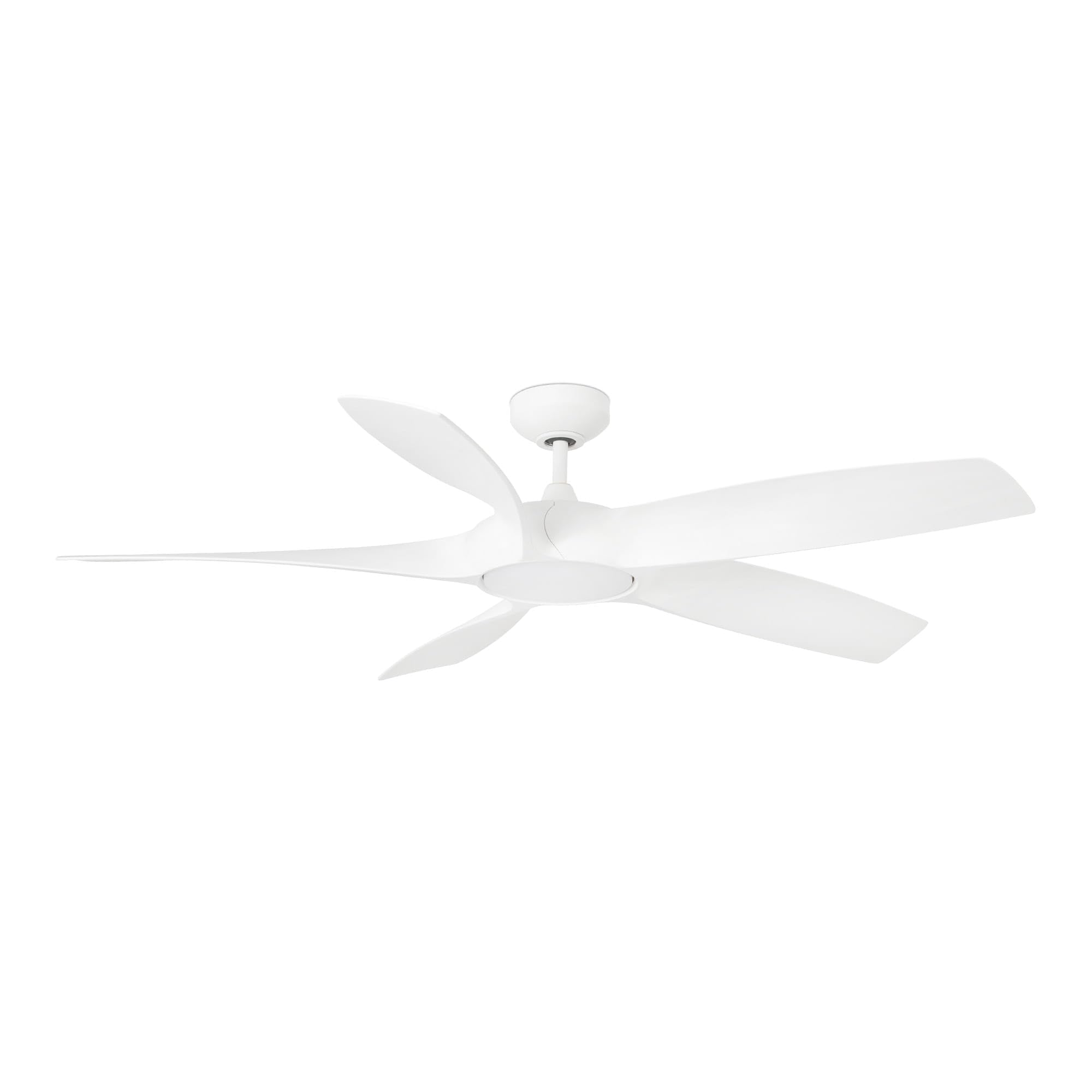 FARO BARCELONA 33548 - COCOS Ventilador de techo con luz LED, color blanco y motor DC, 5 palas