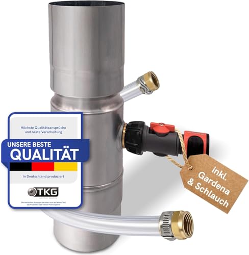 Regensammler für Fallrohre 100 mm - Zink Regenwassersammler für Fallrohr...