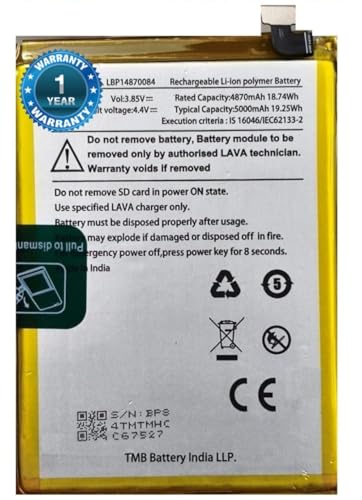 XILIOES ORIGINALS® Original LBP14870084 Battery for Lava Yuva 2 Pro (LZX408) Battery with 1 Year Warranty*** (T200)