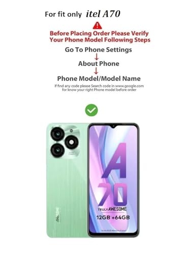 Image of COVERBLACK Soft Rubber Silicone Clear Back Cover for itel A70 - Transparent