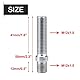 Verlängerter Radbolzen 50mm, Wheels Stud, 20pcs 57mm Extended Wheels Stud Conversion Wheels Bolzen konvertierung 12x1,5 auf 12x1,5 Schraubenadapter