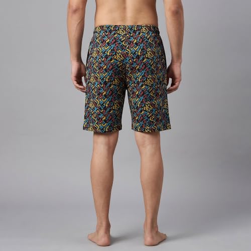 Image of Amul Comfy Men's Cotton Rich Printed Bermuda-Pack of 3- Assorted