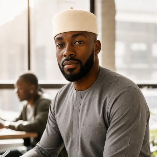 Image of Dupsie's Wool Fez Hat for Men - Soft Felt Igbo Cap | Traditional African Hat for Cultural, Religious & Fashion Wear