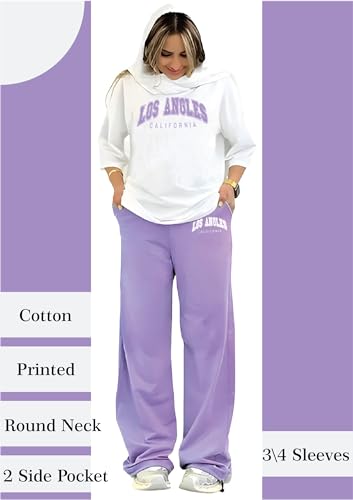 Image of My Swag Womens Printed Casual Co Ord Set T-Shirt & Trouser Outfit Night Suit Co Ord Set Comfortable Fit for Women & Girls