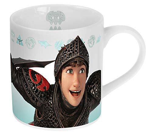 POS Handels GmbH Dragons 3 - El mundo secreto - Hicks en formato grande - Taza de porcelana con asa (taza) en caja de regalo de aprox. 200 ml.