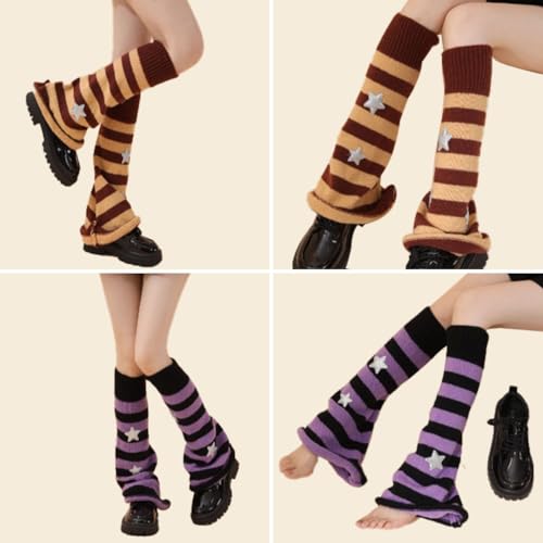 Kawaii Leg Warmers for Women,Cute Y2k Leg Warmers Baggy Leg Warmers Wide Legged Pile Socks for Women Girls3