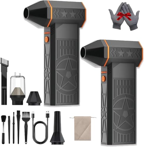 Souffleuse à Neige Frostblazer 5000 W (Version améliorée 2026), déneigeuse Portable pour Voiture avec Turbine performante, Batterie 4000 mAh, idéale (2set)