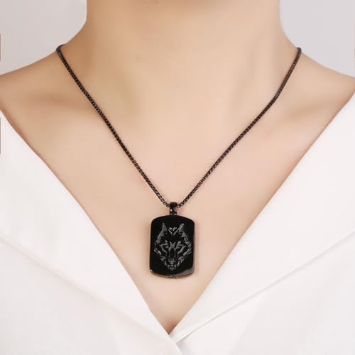 Viking Wolf Urn Necklace For Ashes For Men Stainless Steel Dog Tag Cremation Jewelry Ashes Keepsake Necklace Dad Grandpa Memorial Pendant2