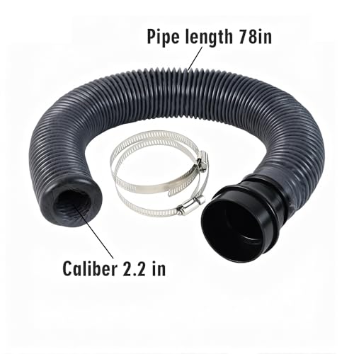 Image of FumeClear Duct Hose fume extractor retractable heat resistant duct hose, 78 inches long. (50mm Diameter) Suitable for laser engraving machine enclosures with connection ports of less than 50mm