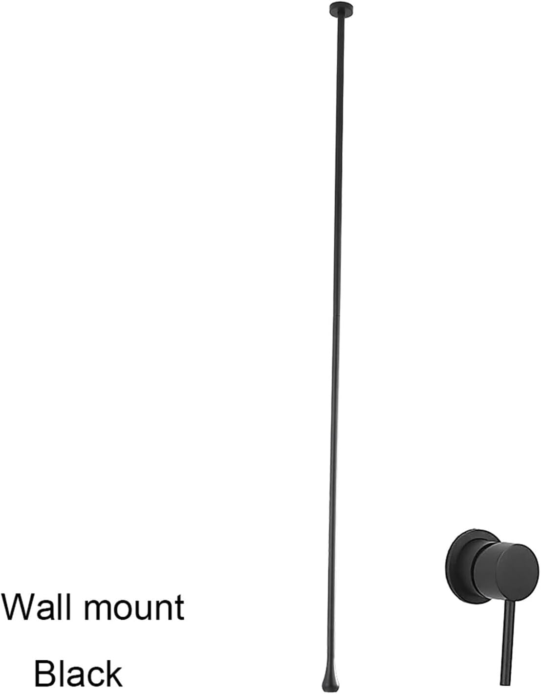 1pcs Water Drop Ceiling Mounted Bathroom Faucet Solid Brass Wall Mounted Hot Cold Water Sink Mixer Tap for Basin Bathtub(B1ack)