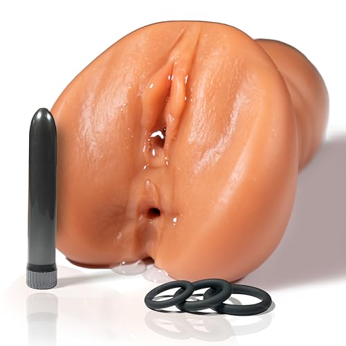 Bellaintens Masturbádores Masculino vibradorador y Anal Coño silicona Sexual Juguetes para Adultos Realista 3D - 3 en 1 Anillo Pene Hombre Vagina Realista