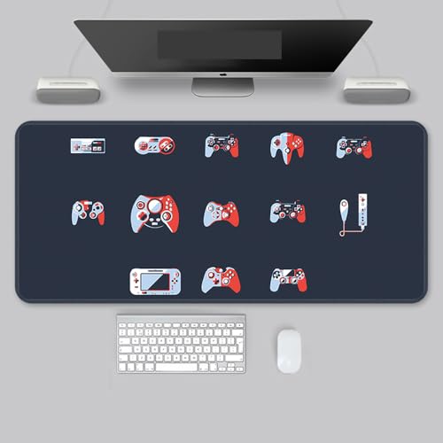 クールトーン、 XL (80cm x 30cm)、拡張大型マウスマット デスクパッド、ステッチエッジ 、滑り止めラバーベース、キーボードパッド (11.8 x 31.5インチ) (5)、ZY-4018