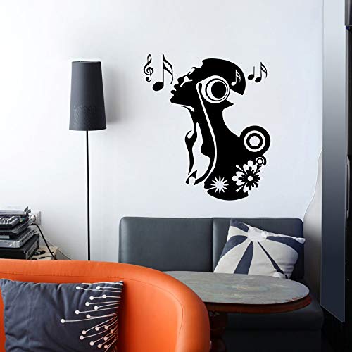 Crown Decals Amazing Angels Show Pose with Beautiful Dancing self Adhesive Decals Decorative Wall Sticker (PVC Vinyl Black Declas) Size 60 x64 cm