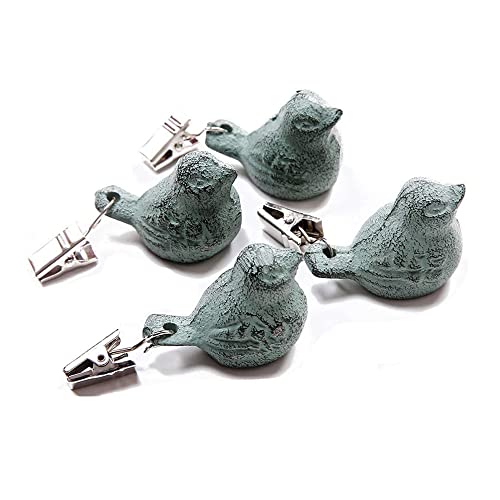 Funly mee (4 Stück Tischdeckenklammern, Anhänger-Tischdeckengewichtsset mit grünem Vogel, perfekt für schwere Outdoor-Garten-Partys, Picknick-Tischdecken-Clip (grün) Cover