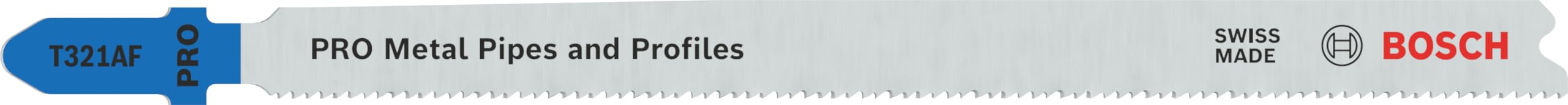 Bosch Silver 25X Pro Metal Pipes And Profiles T321af Jigsaw Blade (For Metal Pipes And Profiles, Steel Sheets, Length 132 Mm, Professional Accessory Jigsaw)