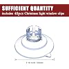 50 Pack Suction Cups for Glass - 1.2''/30mm Small Clear Rubber Suckers for Holiday Christmas Lights String Decoration, Strong Adhesive Suction Cups Holder for Table Window Mirror Bathroom - 6