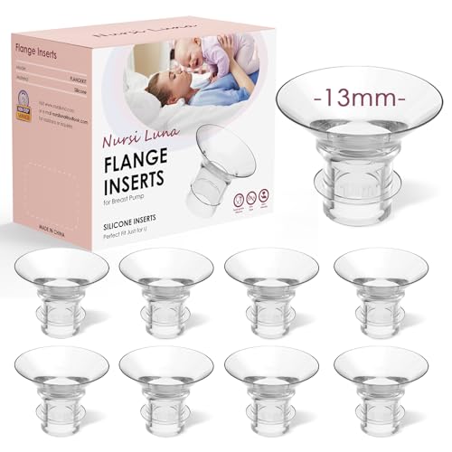 Image of Nursi Luna Flange Inserts 8PCS 13mm for 24mm Flange/Shield, Flange Sizing Kit Silicone Flange Insert, Breastfeeding Essentials Kit for New Moms