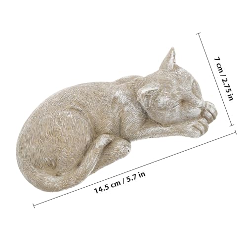 Ornement de jardin pour tombe de chat et statue commémorative résine