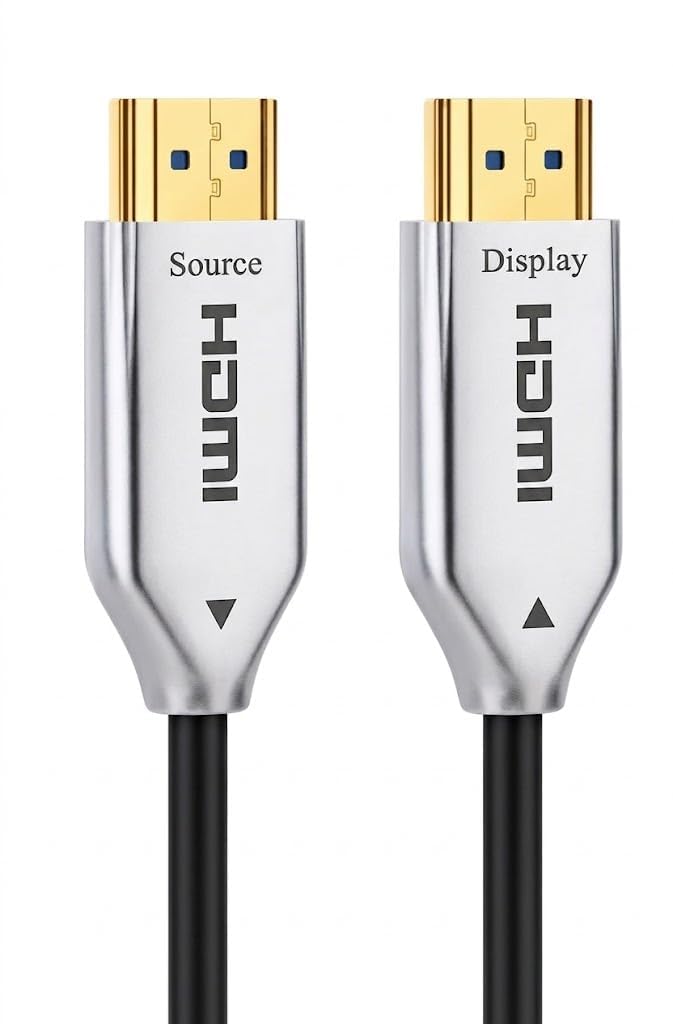 MICROWARE 4K HDMI Cable 10M Fiber, HDMI to HDMI Cable | Active Optical Cable (AOC) Ultra HD 2160P 18Gbps HDMI 2.0 Cord Supports 4K@30Hz, 10 HDR for TV, Laptop, PC, Projector (AOC, 10M)-picture-15