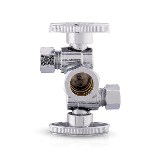 1/4 Turn Dual Compression Angle Stop Valve 1/2