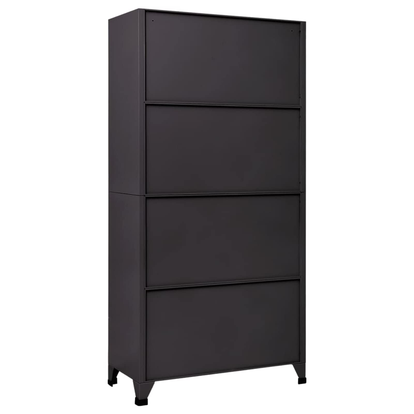Armadietti Spogliatoio Metallici, Armadietto per Ufficio con 12 Scomparti e Serratura, Armadi Archivio in Acciaio, per Ufficio, Scuole e Palestra, Antracite e Rosso 90x45x180 cm