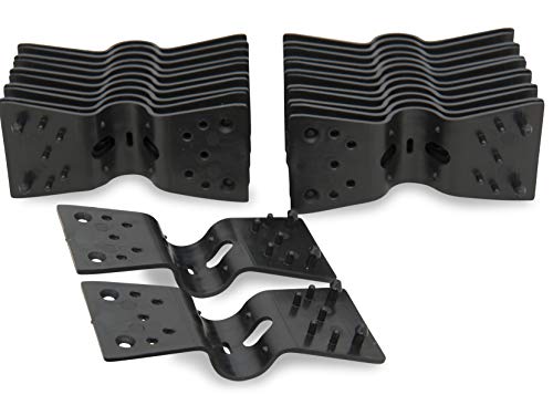 Windhager Clips universels 06192 - Clip spécial Brise-Vue - Fixation pour Panneau de clôture - 24 pièces - Noir