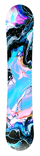 Snowboard Wrap 129 - Blue Marble Snowboard Graphic Decal - Includes Application Squeegee - 14 inch x 65 inch fits most snowboards