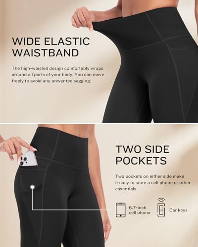 Leggings with Pockets for Women, High Waisted Tummy Control Workout Yoga Pants2