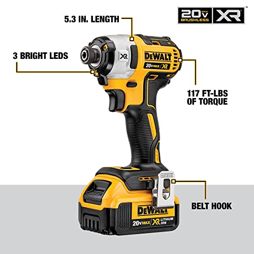 Dewalt 20V Max Hammer Drill And Impact Driver, Cordless Power Tool Combo Kit With 2 Batteries And Charger (Dck299P2) #TOP3