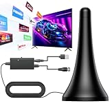 TV Antenna for Smart TV, Indoor Antenna for Local Channels, Long Range Reception, Supports 4K 1080p HD, Amplified Signal Booster, 9.84FT Coax Cable, Easy Installation