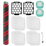 Filter Brush Replacement Parts for Shark UV900 Performance Lift-Away Duo Clean PowerFins Upright Vacuum, 1 Roller+ 2 HEPA+ 4 Foam Felt Filters + 2 Odor Neutralizer Cartridges, Part XHF320 XFFK602UKT