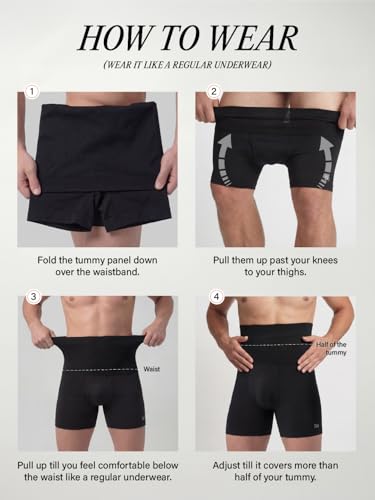 Image of DAMENSCH Men's Compression Shapewear Trunk, Comfortable Stretchy Body Shaper, Posture Correcting Tummy Tucker, Breathable Support Underwear