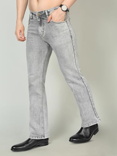 Image of LOUIS STITCH Men's Mid Rise Light Faded Bootcut Fit Jeans (LSJNS-BC)