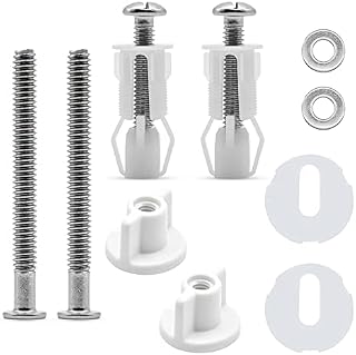 2 Set Universal Toilet Seats Screws and Bolts Toilet Seat Fittings Toilet Seat Hinges Screws Bolts for WC Seat Toilet Covers Replacement