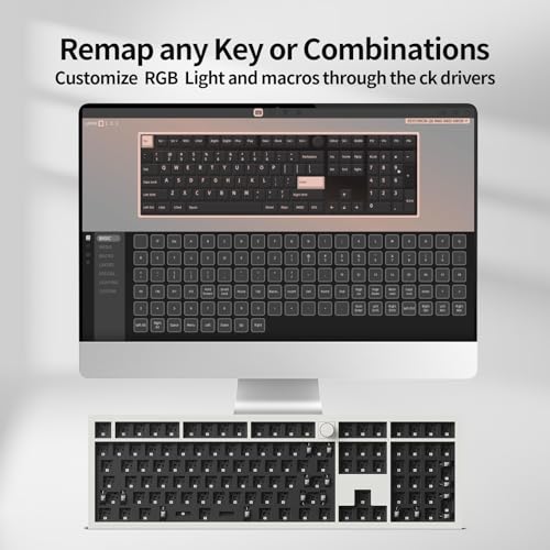 Image of Keychron Q6 Max QMK /VIA Wireless Custom Mechanical Keyboard Barebone Knob Version, Full-Metal Hot-Swappable RGB Backlight 2.4 GHz /Bluetooth /Type-C Wired Gaming Keyboard for Mac /Windows /Linux - White