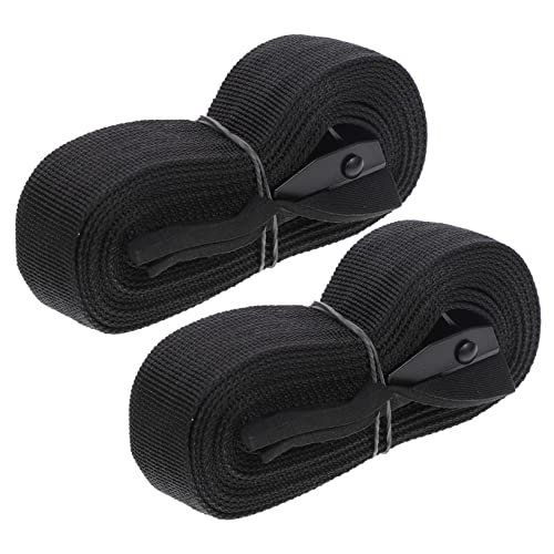 Generic 2pcs Car Roof Rack Tie Down Straps Polyester Tensioning Belts Lashing Strap for Trailer Kayak Luggage Surfboard Bind Belt 200lb Working Load