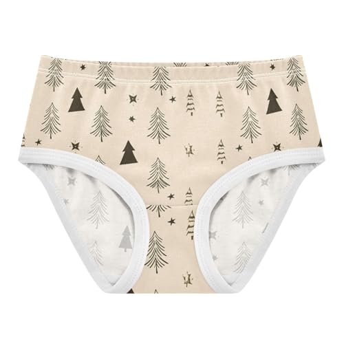 Girls' Underwear Christmas Tree Yellow Toddle Brief Panties 2303557