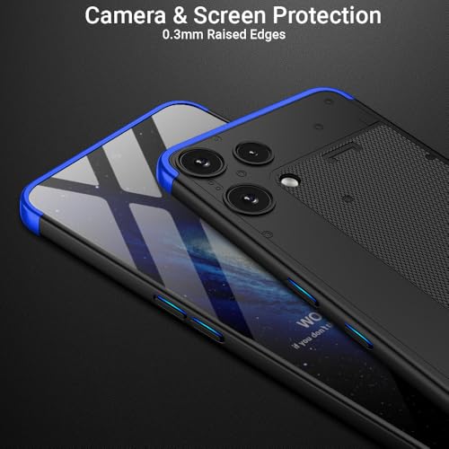 Image of Kapa Double Dip Full 360 Protection Back Case Cover for Nothing Phone 3A LITE (Blue,Black)