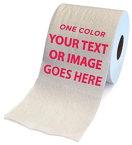 Printed TP Custom Personalized Printed Toilet Paper Gag Gift Set - Funny Toilet Paper Roll for Special Event Prank Surprise Novelty Gift Customize With Photo Text Artwork - Minimum Pack