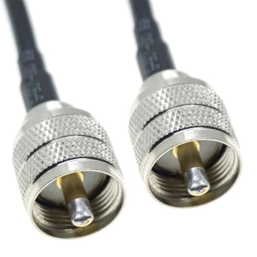 Cable coaxial RG58 de 5 metros y 50 ohm con conectores macho y hembra en ángulo recto 4