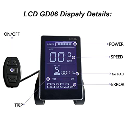 Panneau d'affichage LCD GD06 étanche et facile à utiliser pour vélo - 3