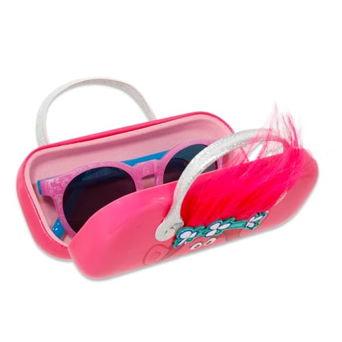 Trolls Sunglasses for Kids Set - Bundle with Pink Poppy Toddler Sunglasses with Glasses Case for Girls, Plus Stickers and Beach Kids Door Hanger | Trolls Accessories for Toddler Girls3