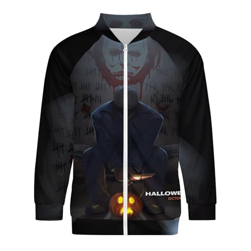 ZHANGXM Mens Jacket Halloween Michael Myers 3D Printing Sweatshirts for Adult Casual Streetwear Sports Sweatshirts4