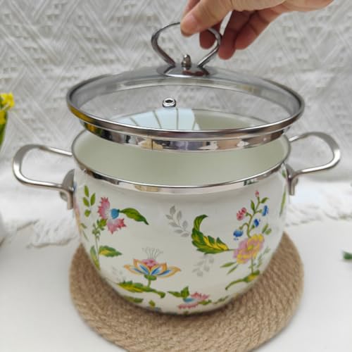 Marmite en émail robuste de 2,8l SUPVOX avec couvercle durable et résistant - 6